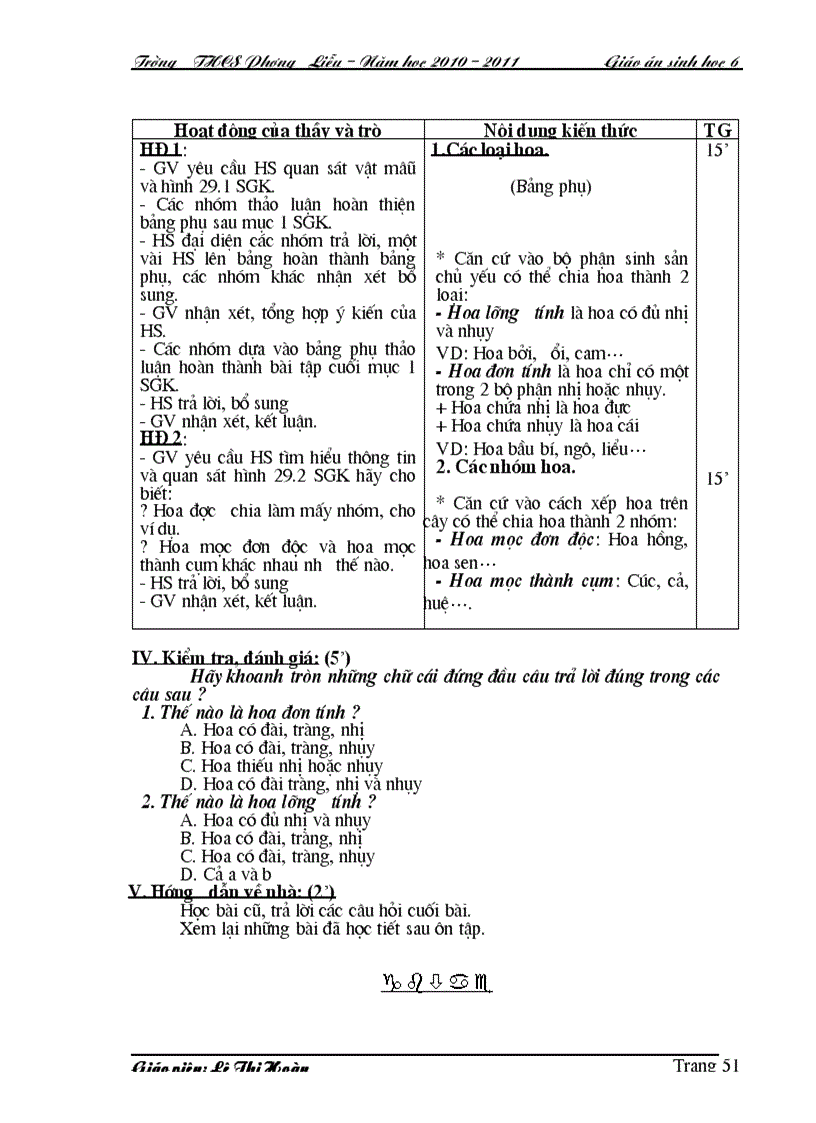 image for page GA Sinh 6 HKI 3 cột