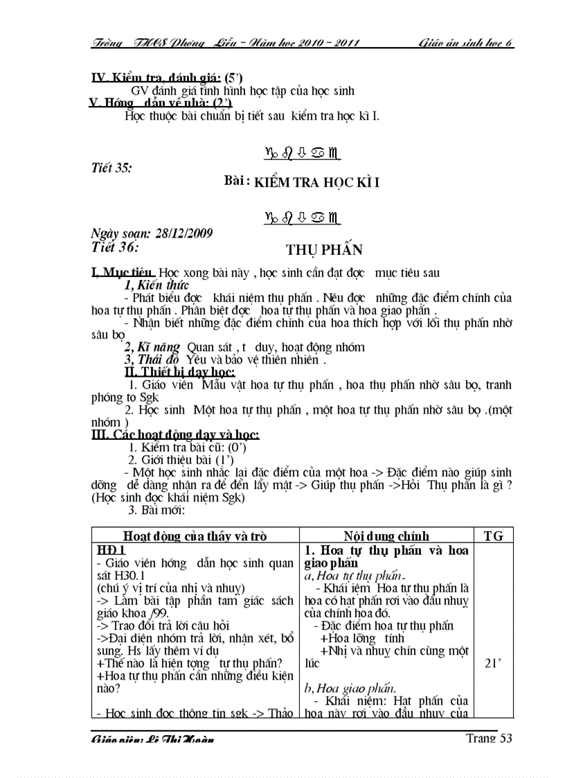 image for page GA Sinh 6 HKI 3 cột