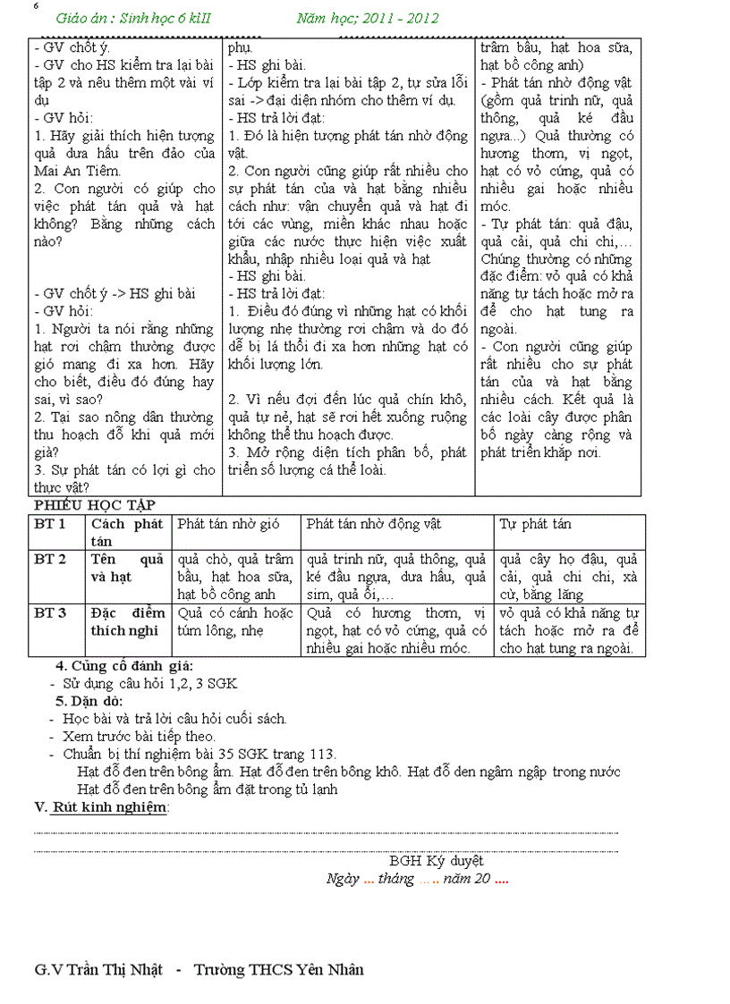 image for page G A sinh 6 k2 theo PPCT nam 2011 2012