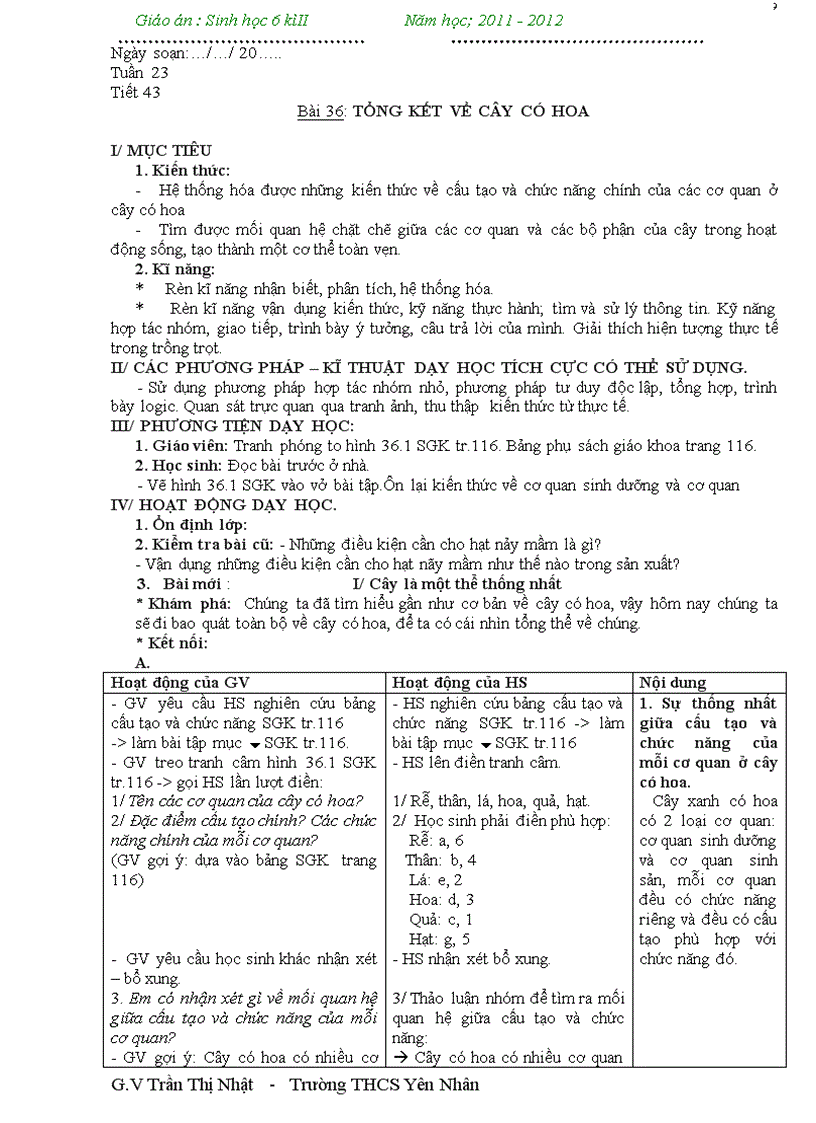 image for page G A sinh 6 k2 theo PPCT nam 2011 2012