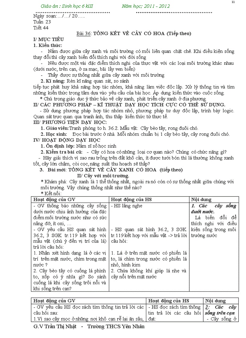 image for page G A sinh 6 k2 theo PPCT nam 2011 2012