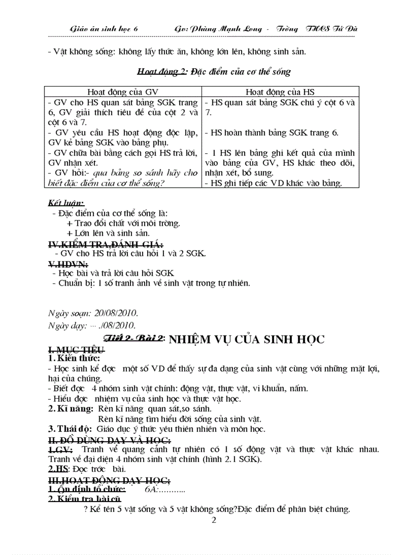 image for page Ga Sinh học 6 Soạn theo TKBG