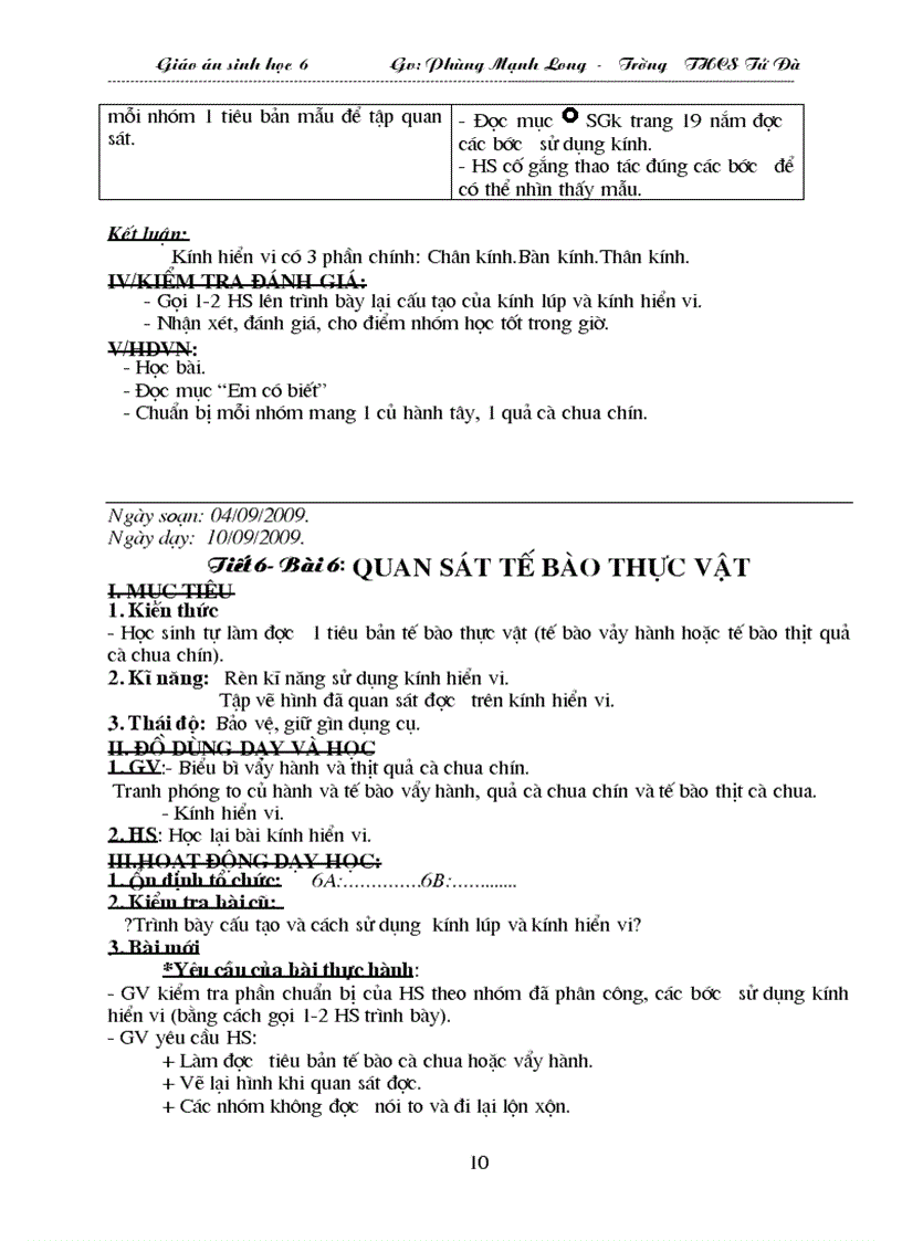 image for page Ga Sinh học 6 Soạn theo TKBG