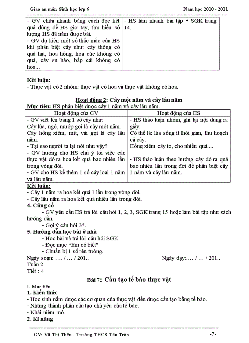 image for page GA SINHHOC 6 KY I 2010 2011 theo chuan kien thuc moi doc