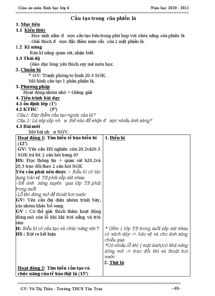 image for page GA SINHHOC 6 KY I 2010 2011 theo chuan kien thuc moi doc