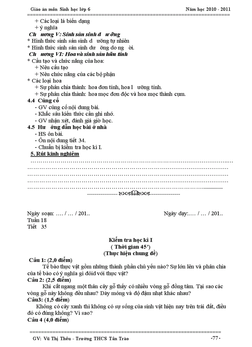 image for page GA SINHHOC 6 KY I 2010 2011 theo chuan kien thuc moi doc