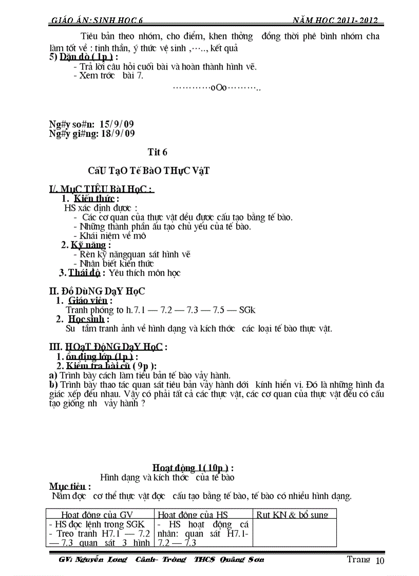 image for page GA Sinh học 6 2011 2012