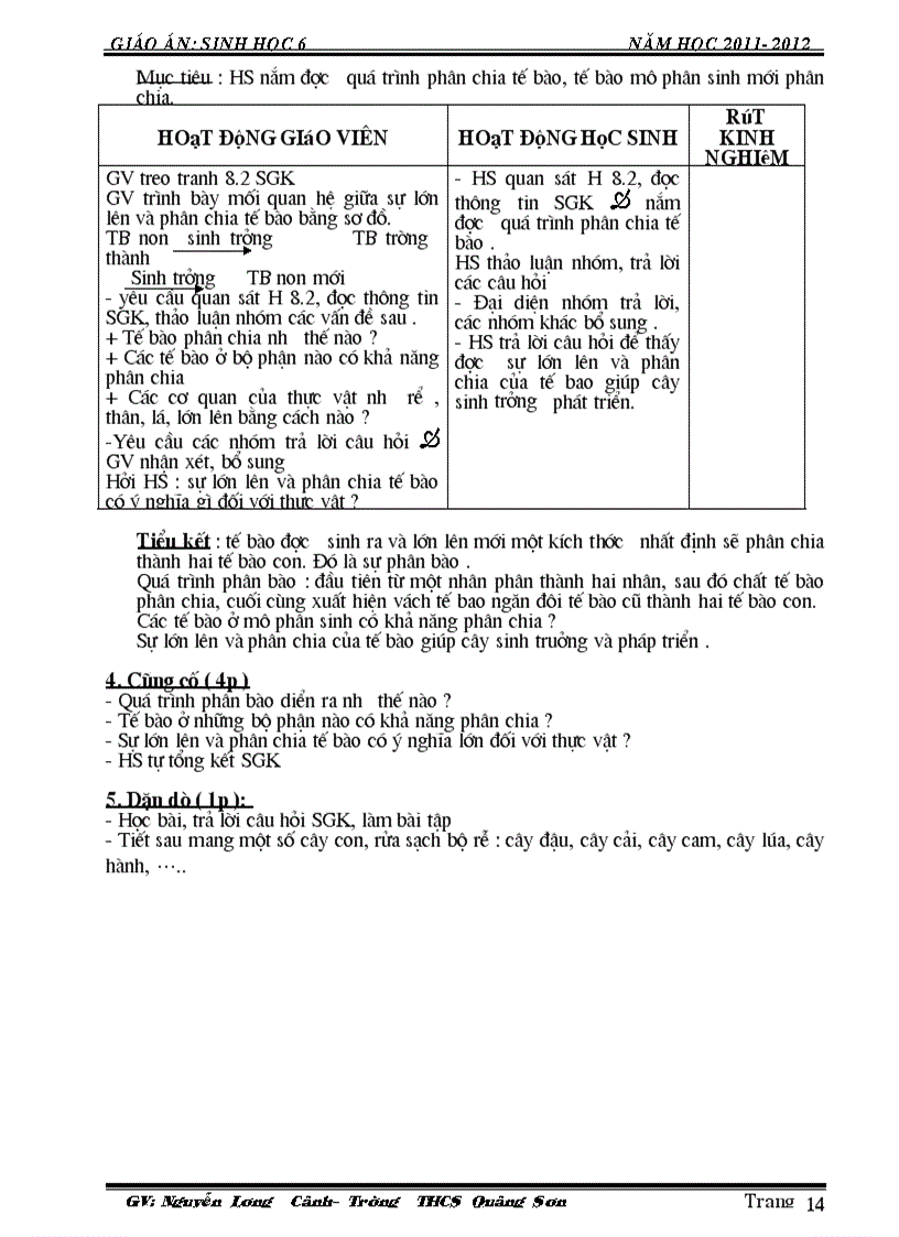 image for page GA Sinh học 6 2011 2012