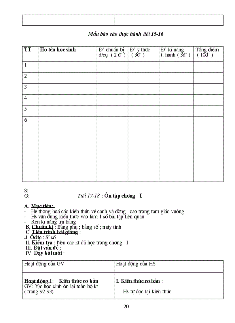 image for page Giáo án hình học 9