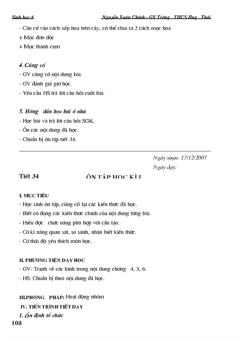 image for page Giáo án SH6 đầy đủ