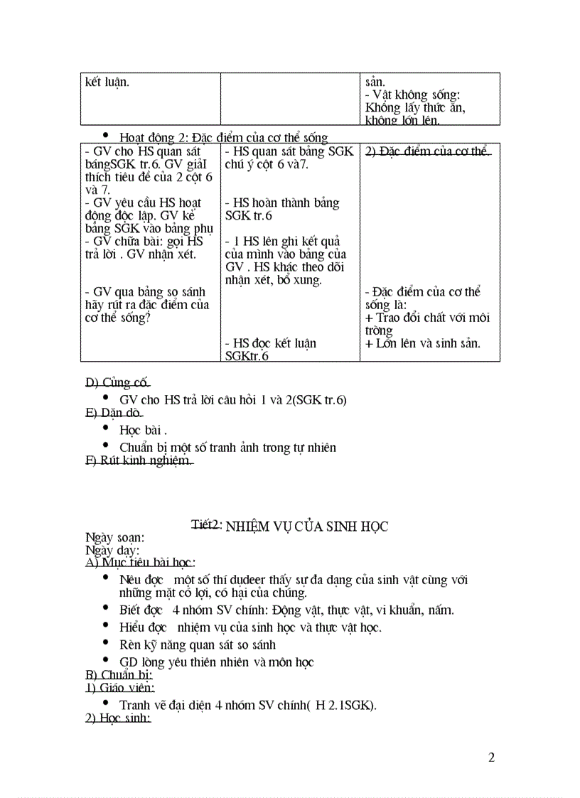 image for page Giáo án sin học 6