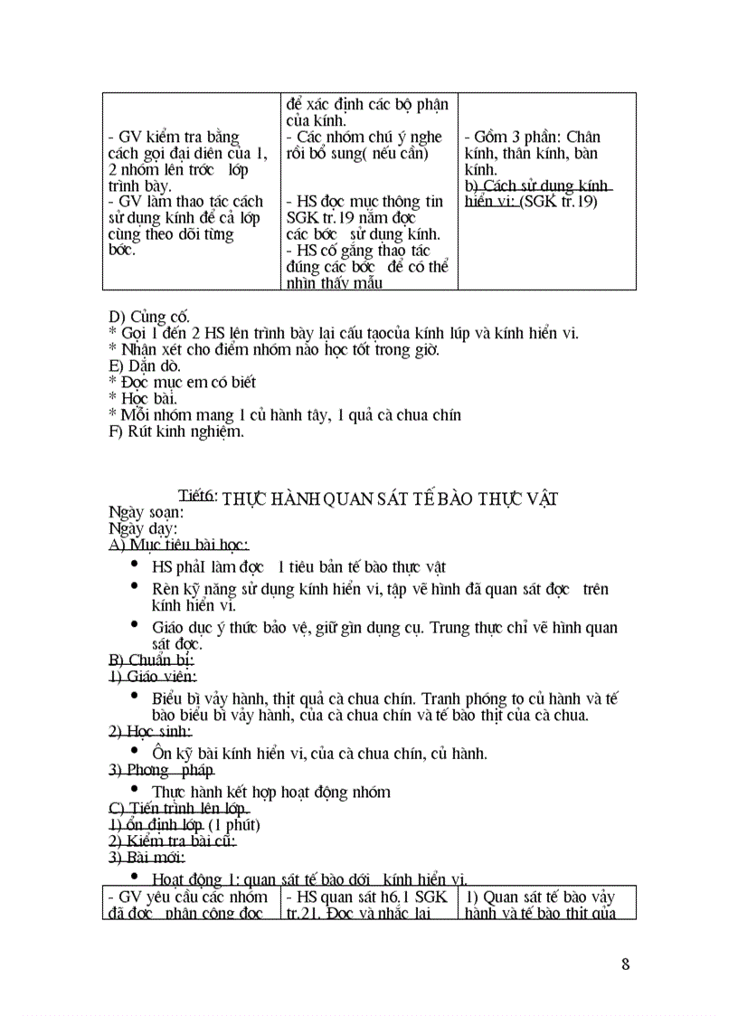 image for page Giáo án sin học 6