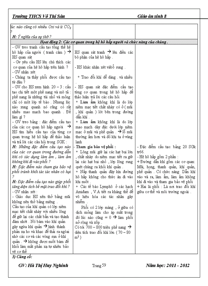 image for page Giáo án sinh 6 3 cột tuần 1 đến tuần 13