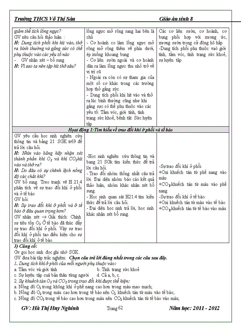 image for page Giáo án sinh 6 3 cột tuần 1 đến tuần 13