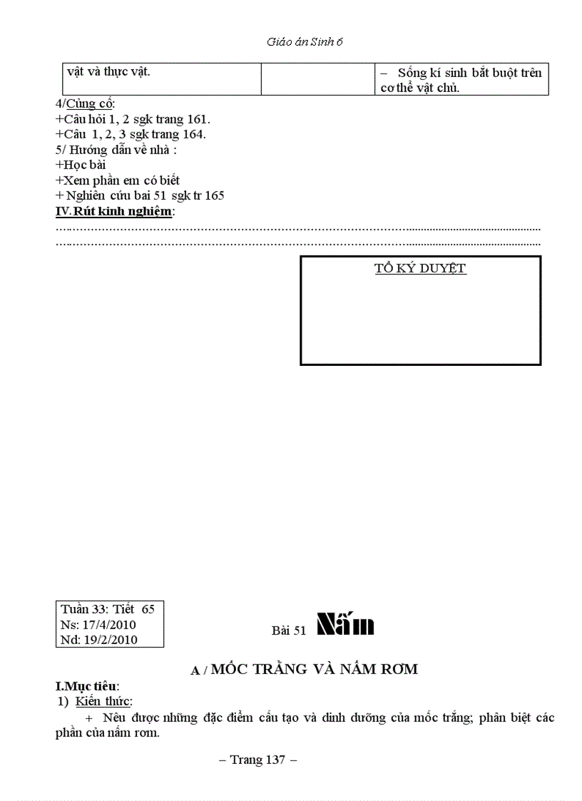 image for page Giáo án Sinh 6 3 cột
