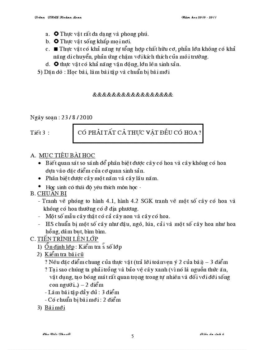 image for page Giao an sinh 6 70 tiet