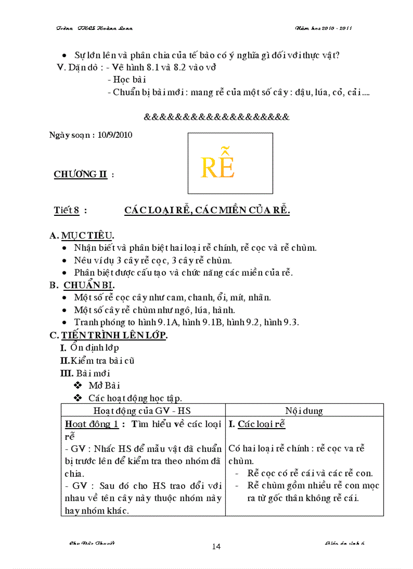 image for page Giao an sinh 6 70 tiet