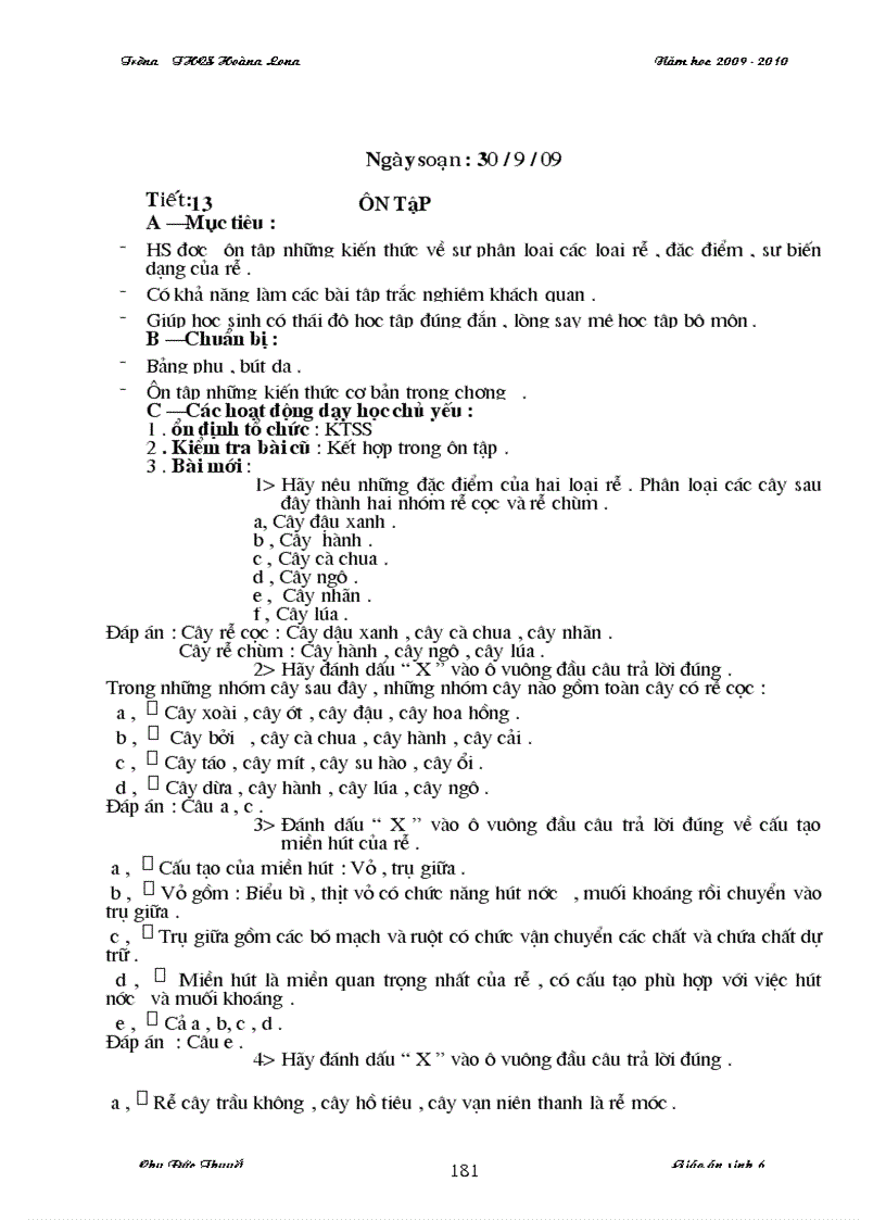 image for page Giao an sinh 6 70 tiet