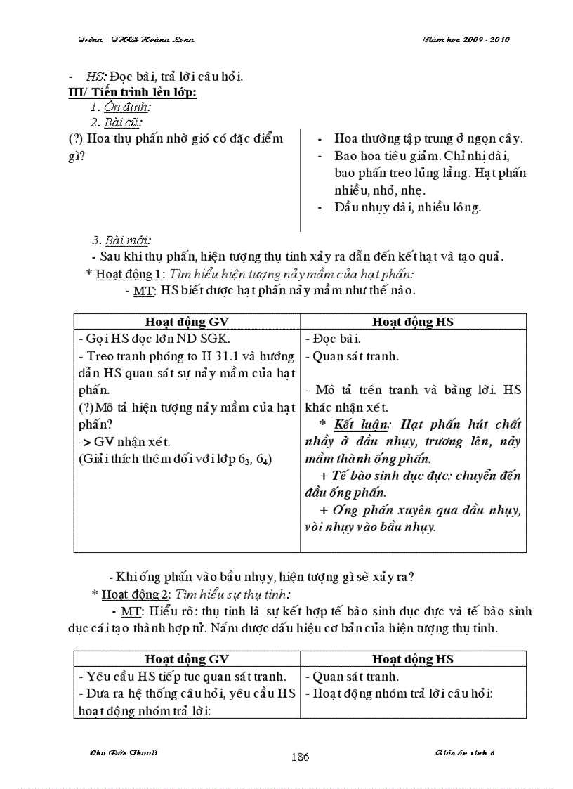 image for page Giao an sinh 6 70 tiet