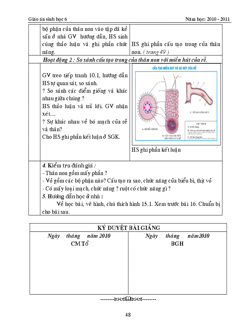 image for page Giao an Sinh 6 Chuan KT