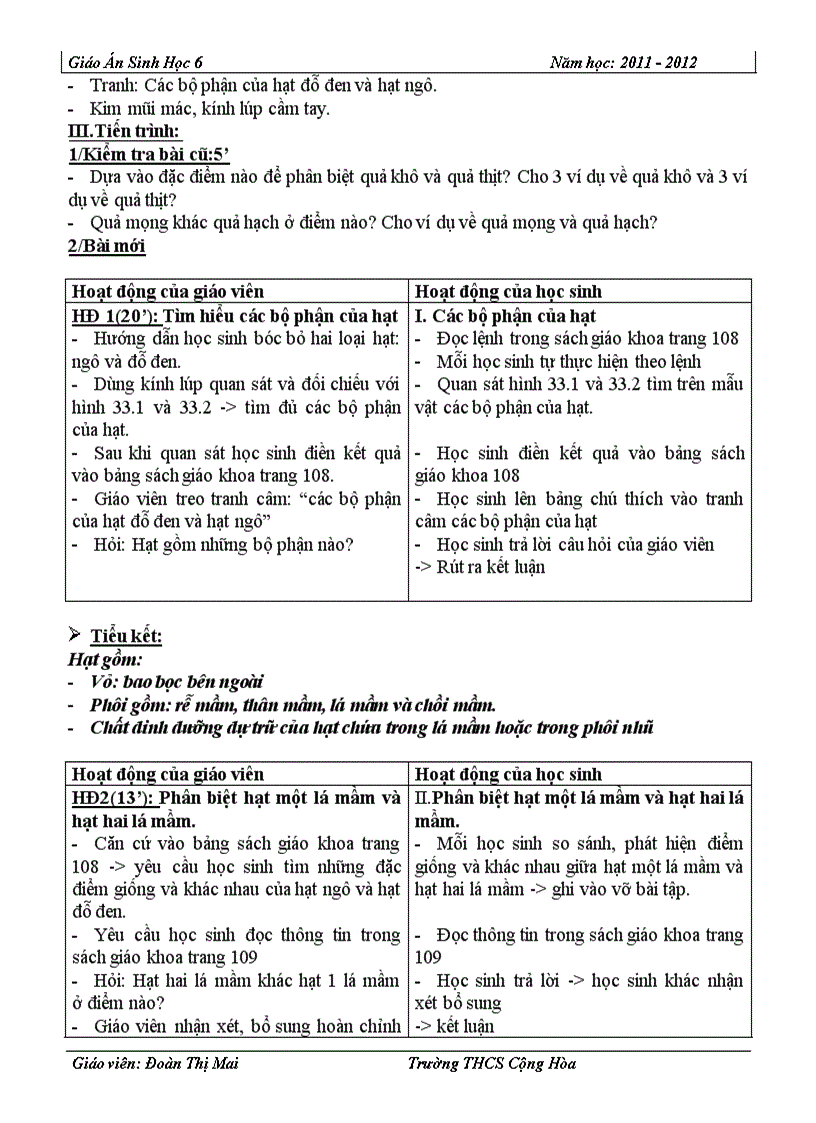 image for page Giáo án sinh 6 CKTKN chọn bộ 2011 2012