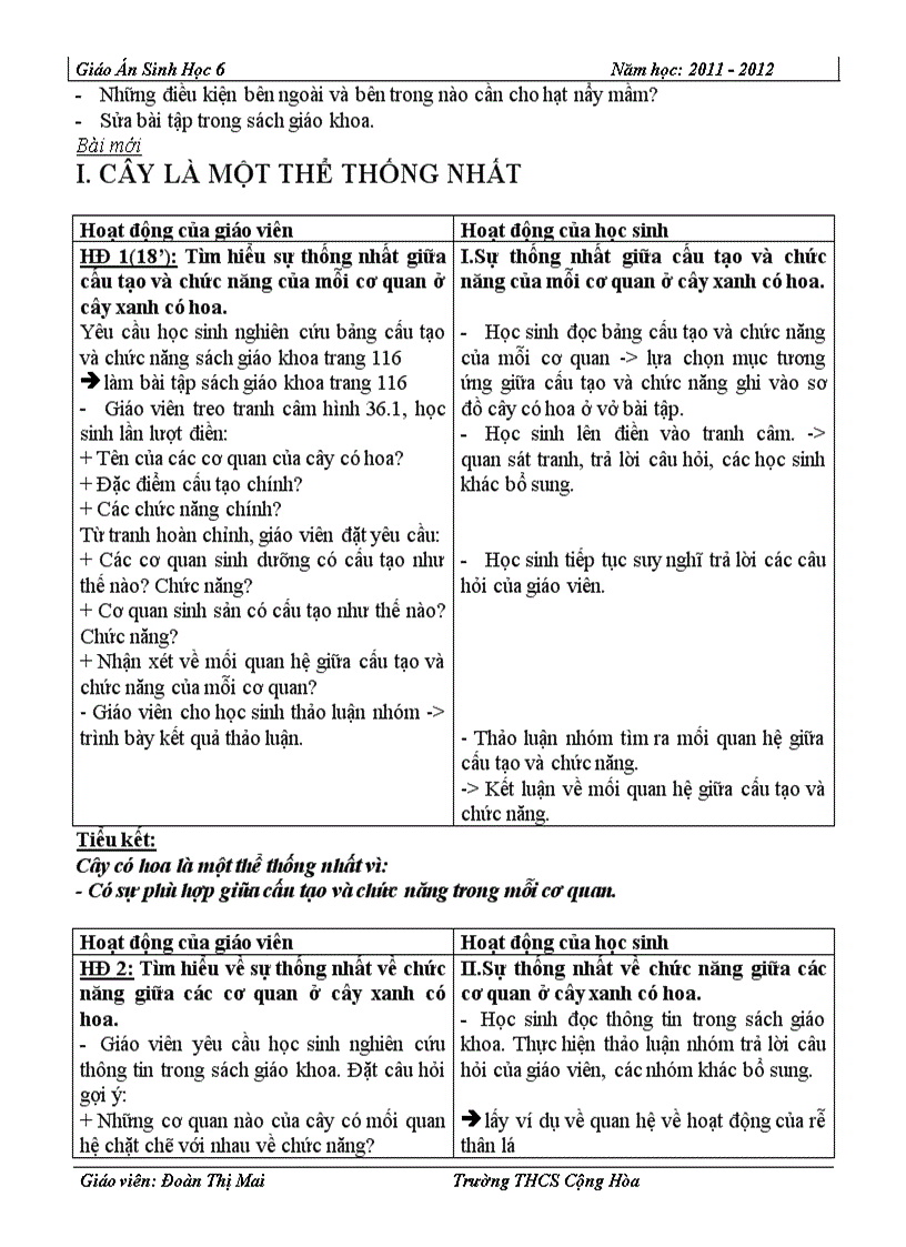 image for page Giáo án sinh 6 CKTKN chọn bộ 2011 2012