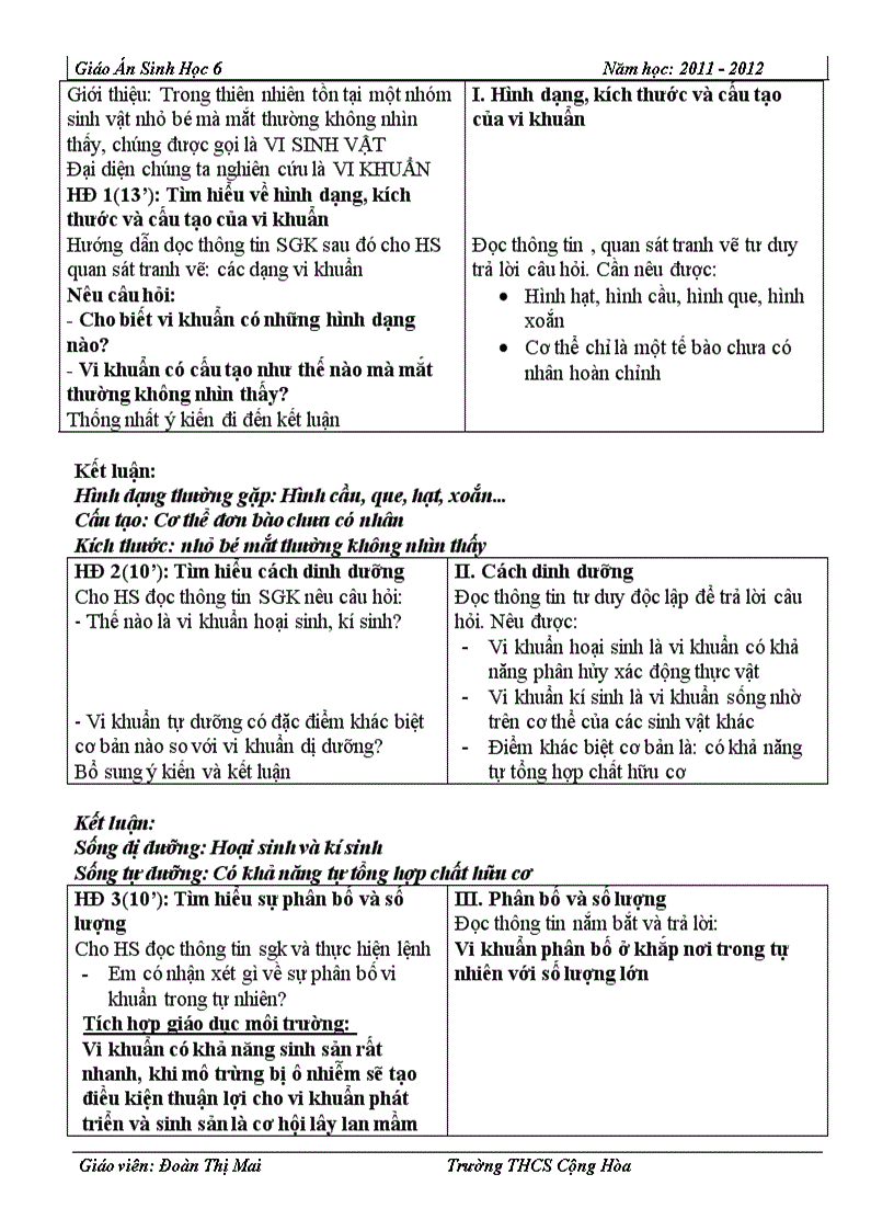 image for page Giáo án sinh 6 CKTKN chọn bộ 2011 2012