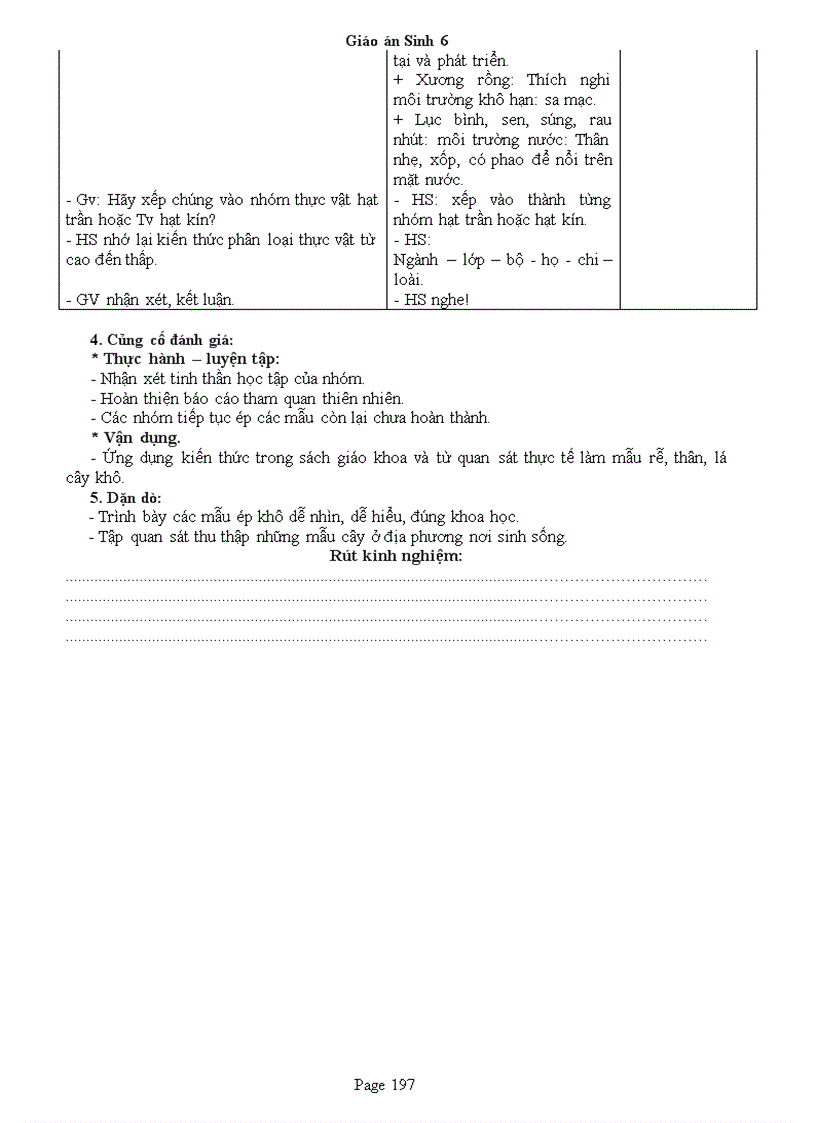 image for page Giáo án Sinh 6 CN 3 cột