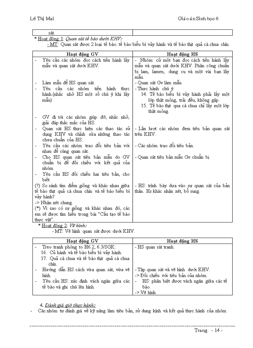 image for page Giáo án Sinh 6 đầy đủ k cần chỉnh sửa