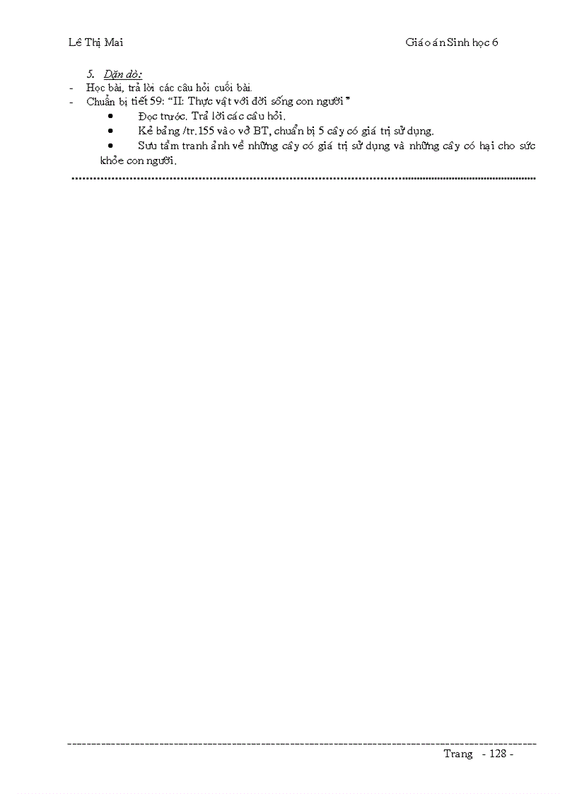 image for page Giáo án Sinh 6 đầy đủ k cần chỉnh sửa