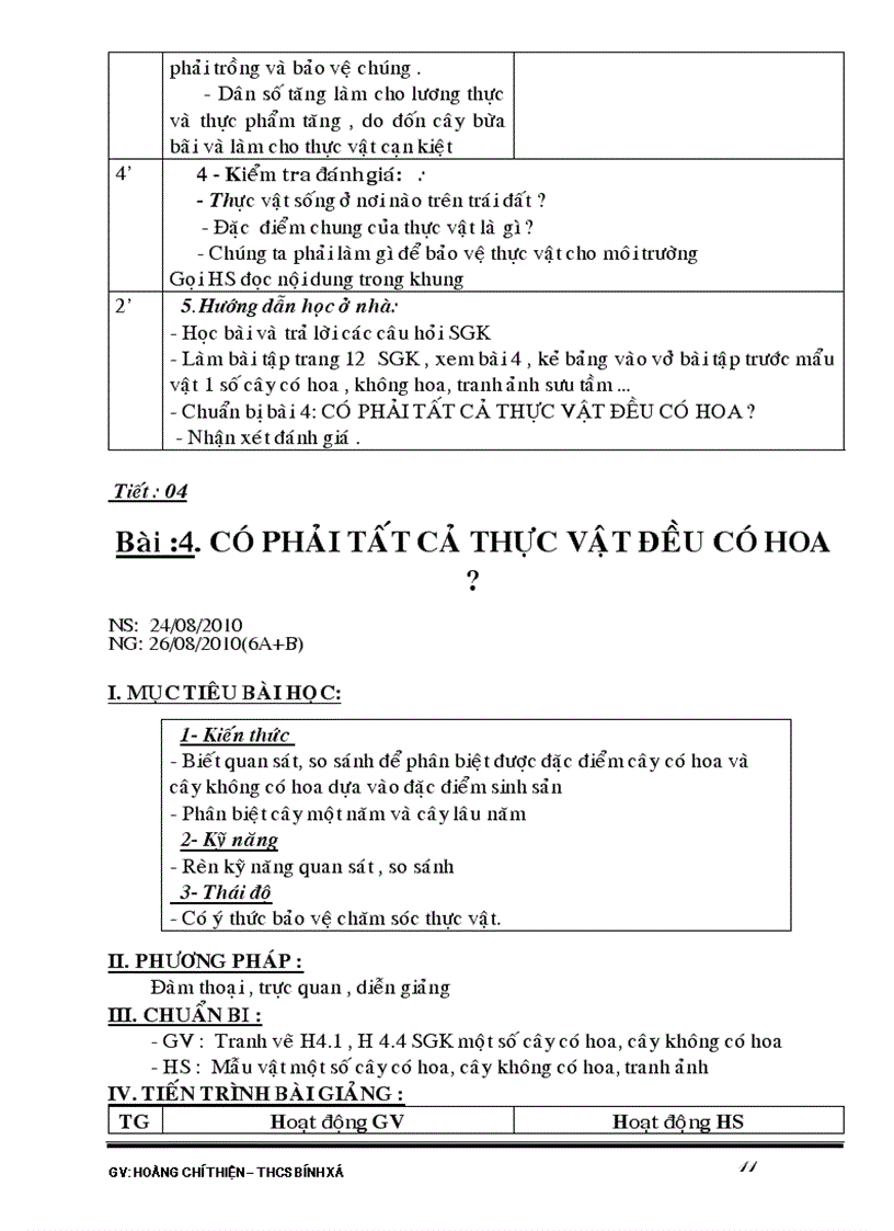 image for page Giao an sinh 6 hay tron bo