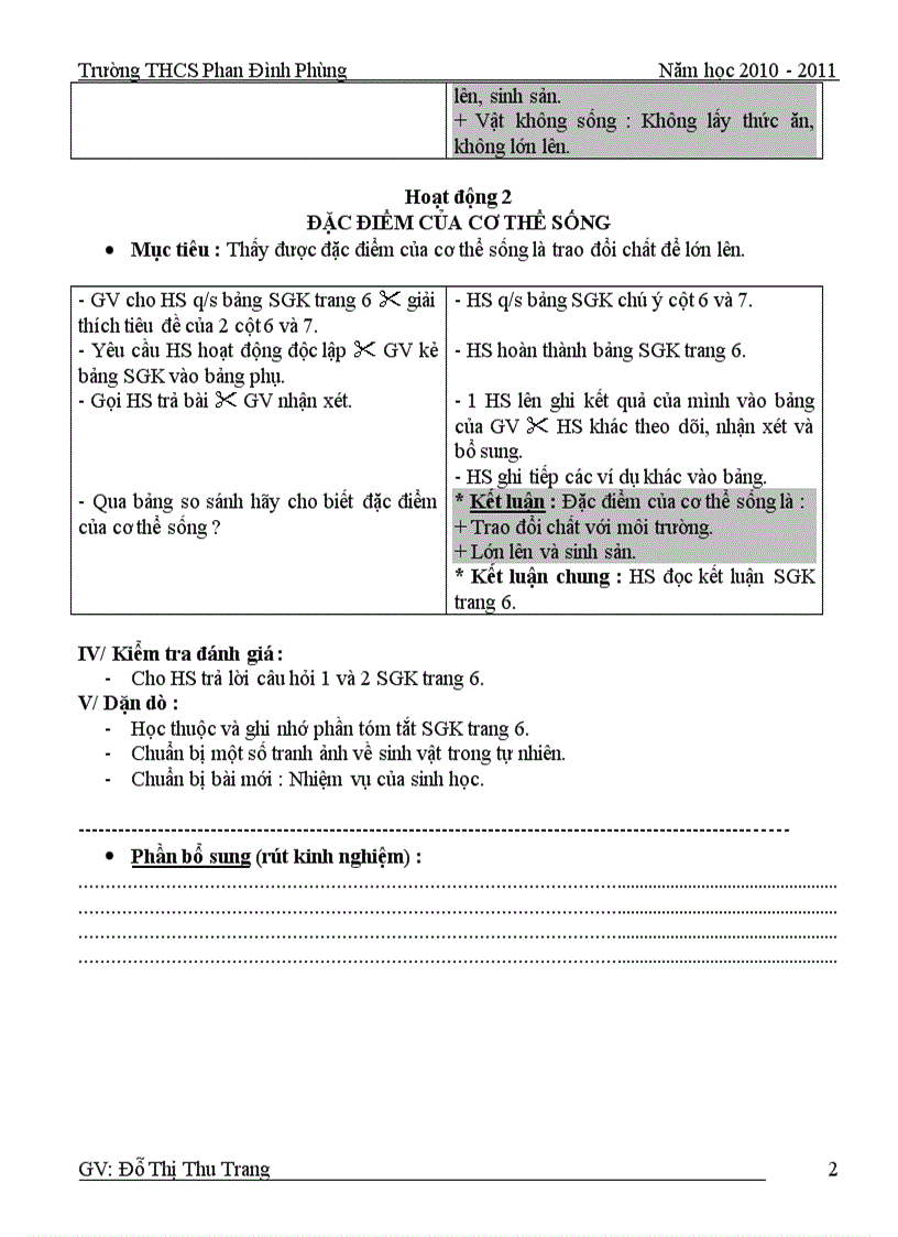 image for page Giáo án sinh 6 học kì 1