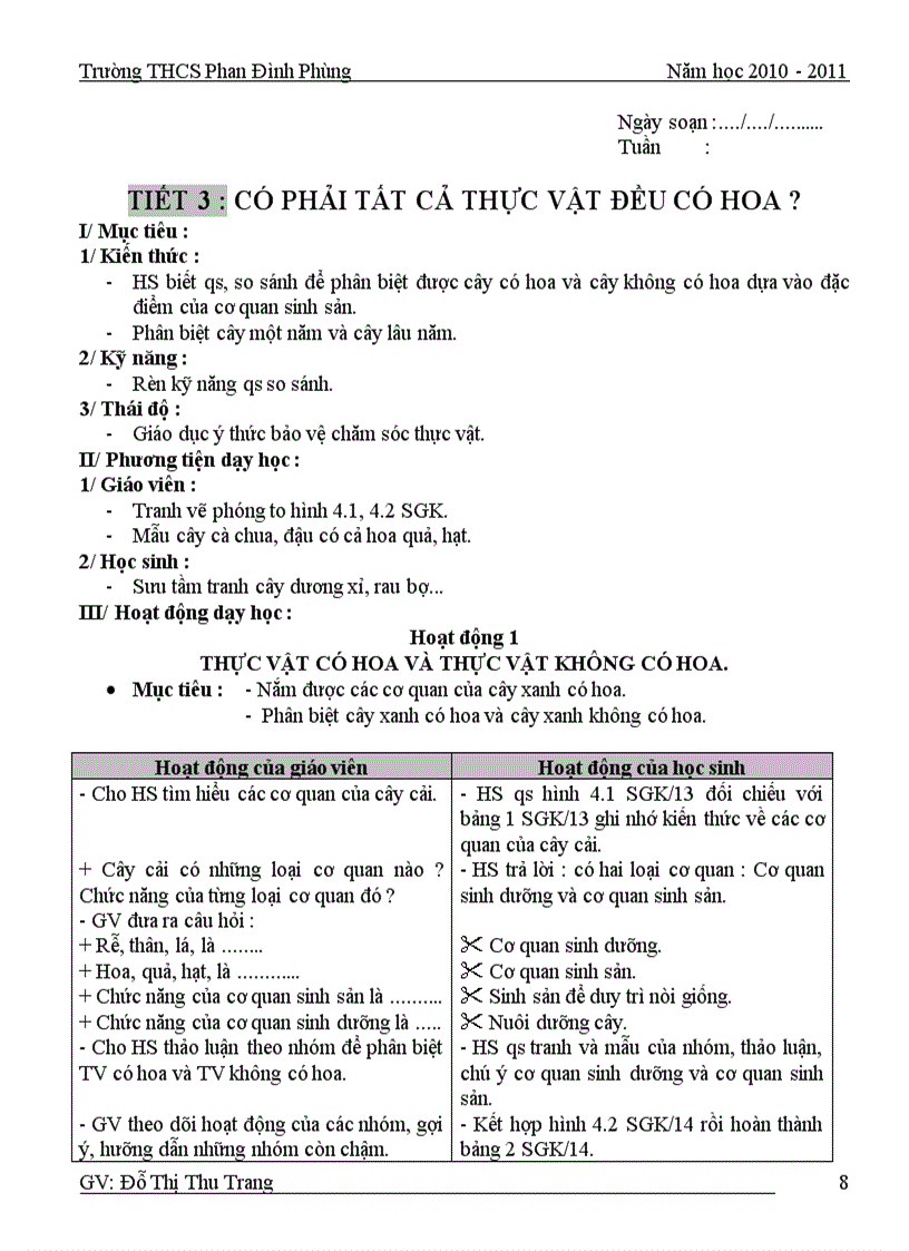 image for page Giáo án sinh 6 học kì 1