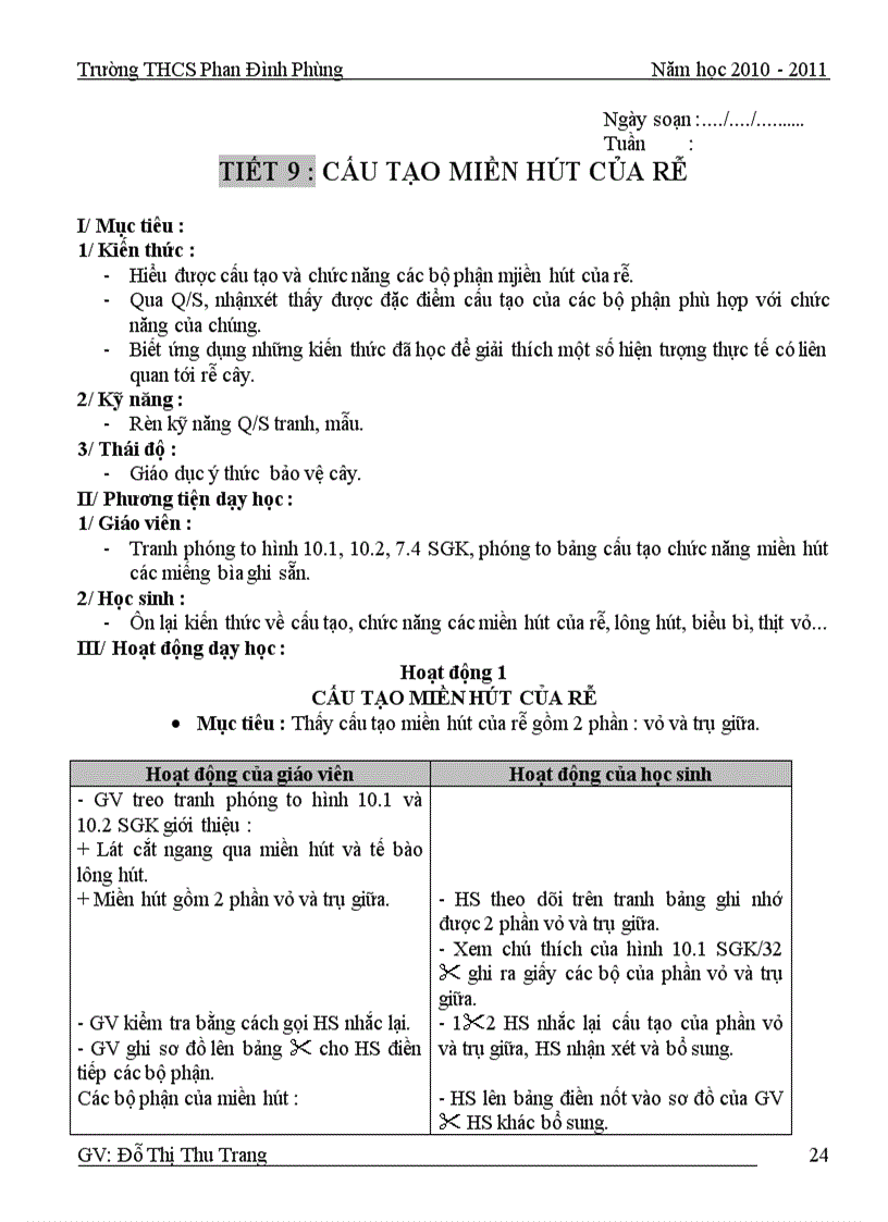 image for page Giáo án sinh 6 học kì 1
