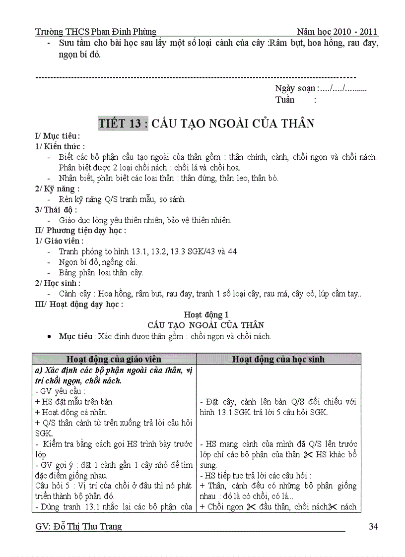 image for page Giáo án sinh 6 học kì 1