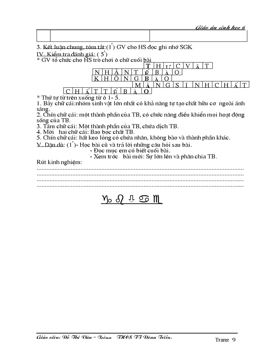 image for page Giáo án Sinh 6 học kỳ I