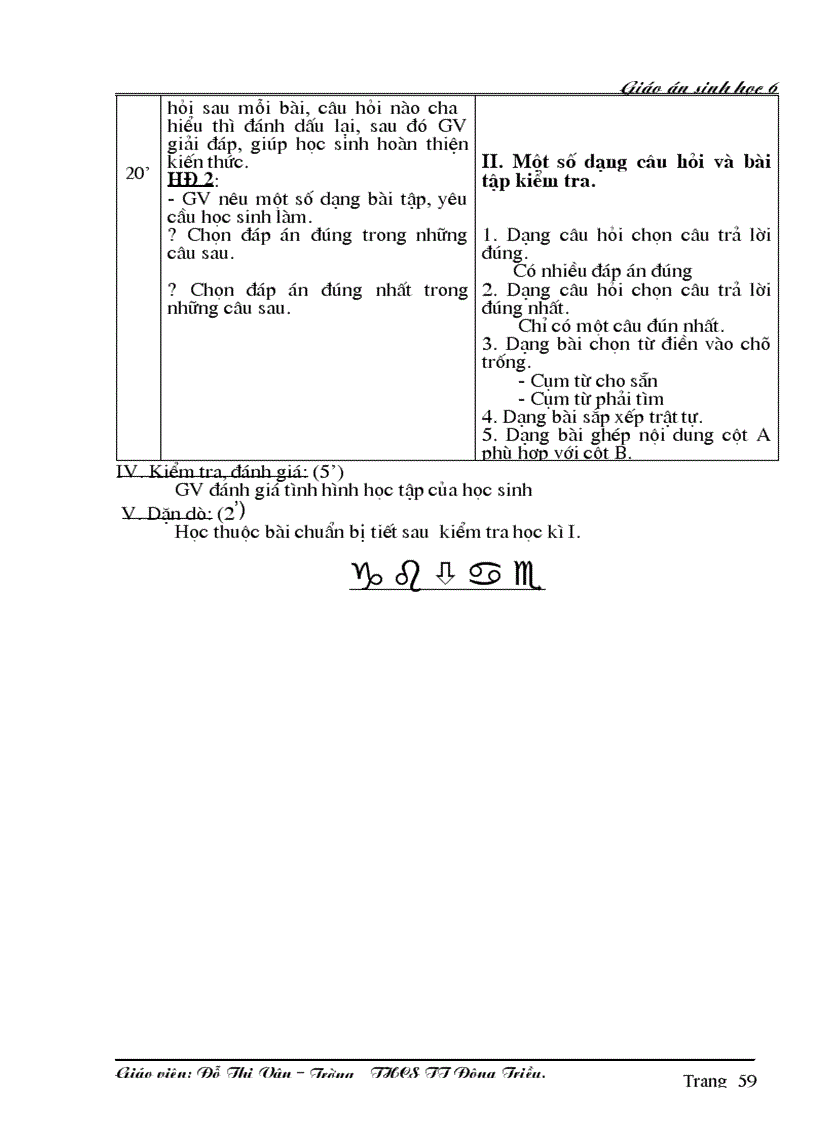 image for page Giáo án Sinh 6 học kỳ I