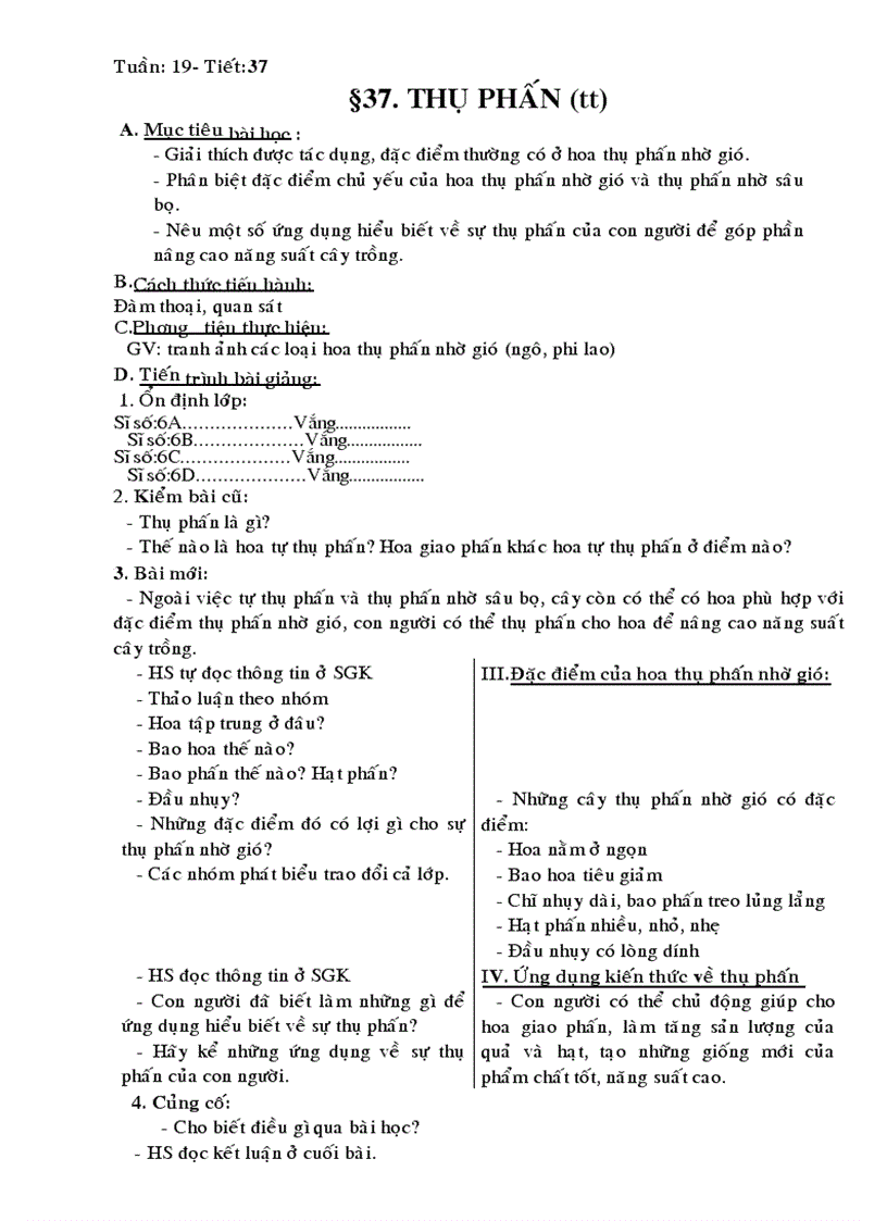 image for page Giáo án sinh 6 kỳ 2