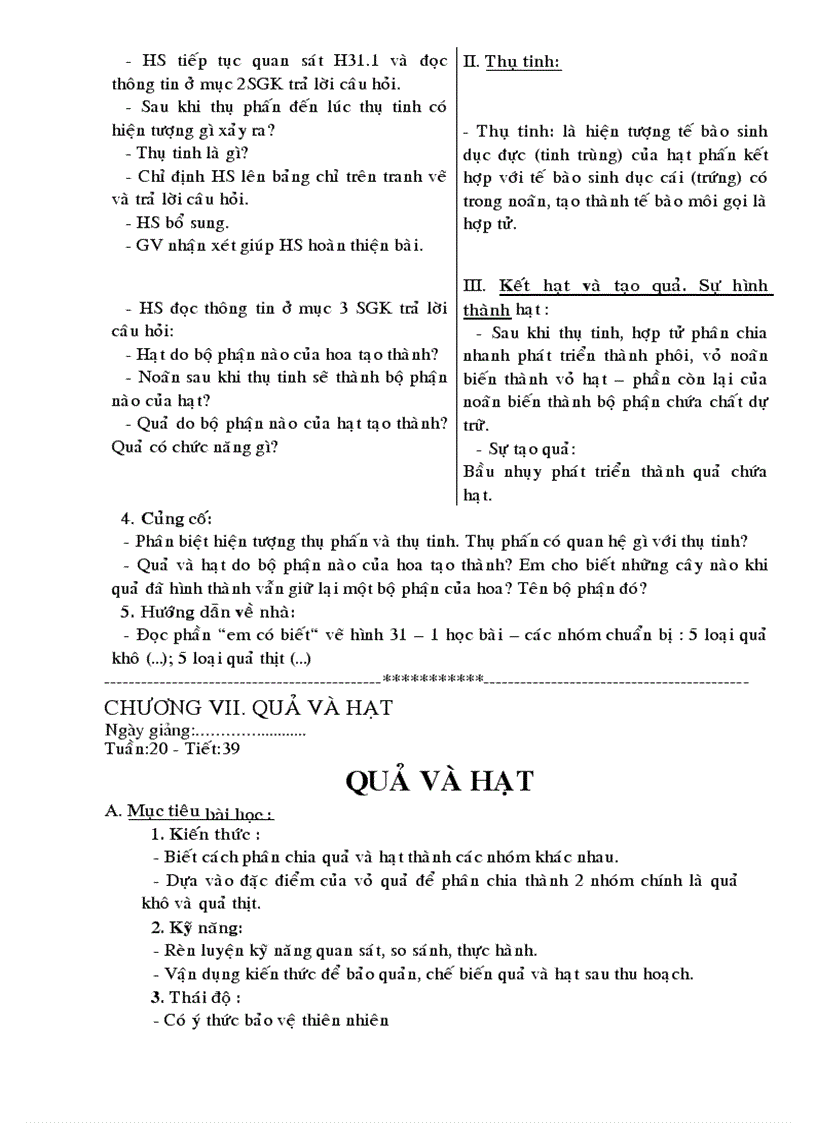 image for page Giáo án sinh 6 kỳ 2