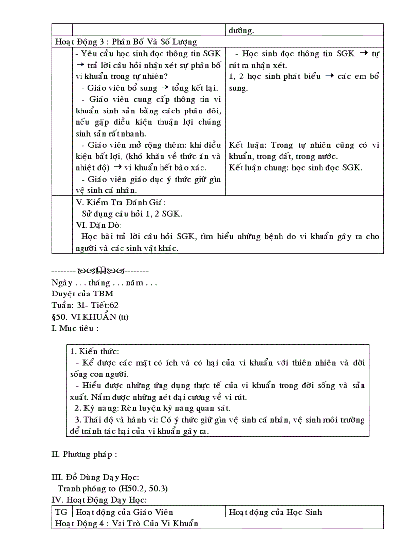 image for page Giáo án sinh 6 kỳ 2