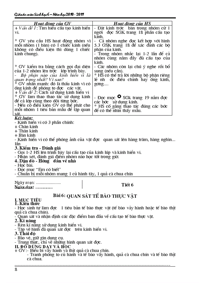 image for page Giao an sinh 6 nam 10 11