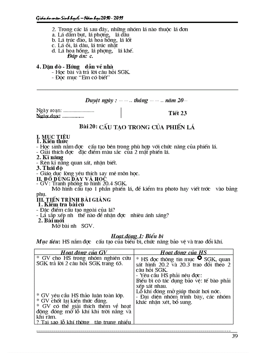 image for page Giao an sinh 6 nam 10 11