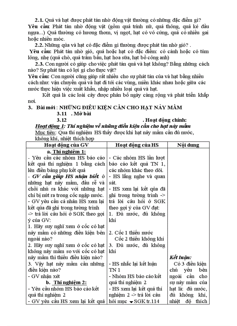 image for page Giáo án Sinh 6 từ tiết 30 đến hết năm