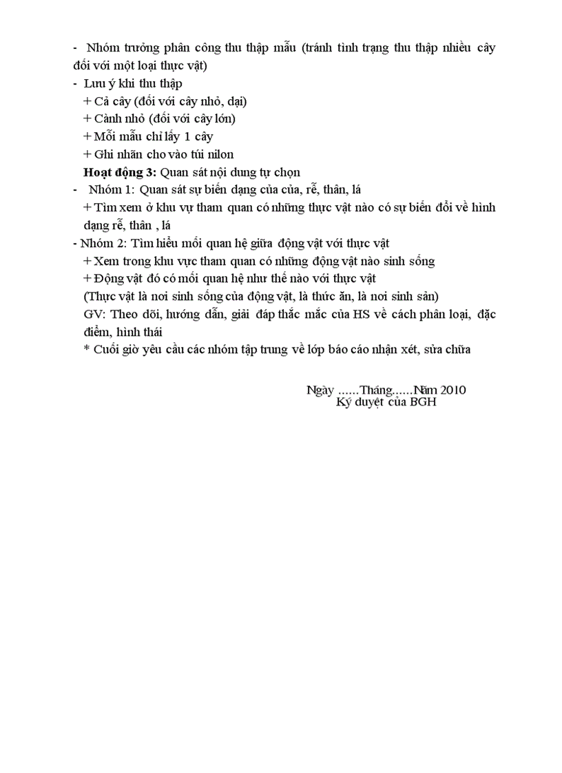 image for page Giáo án Sinh 6 từ tiết 30 đến hết năm