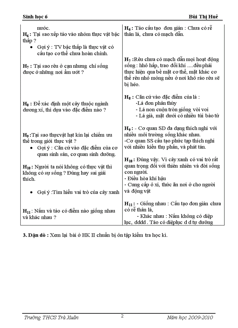 image for page Giao an Sinh 6 tuan 34 35 va ĐKT