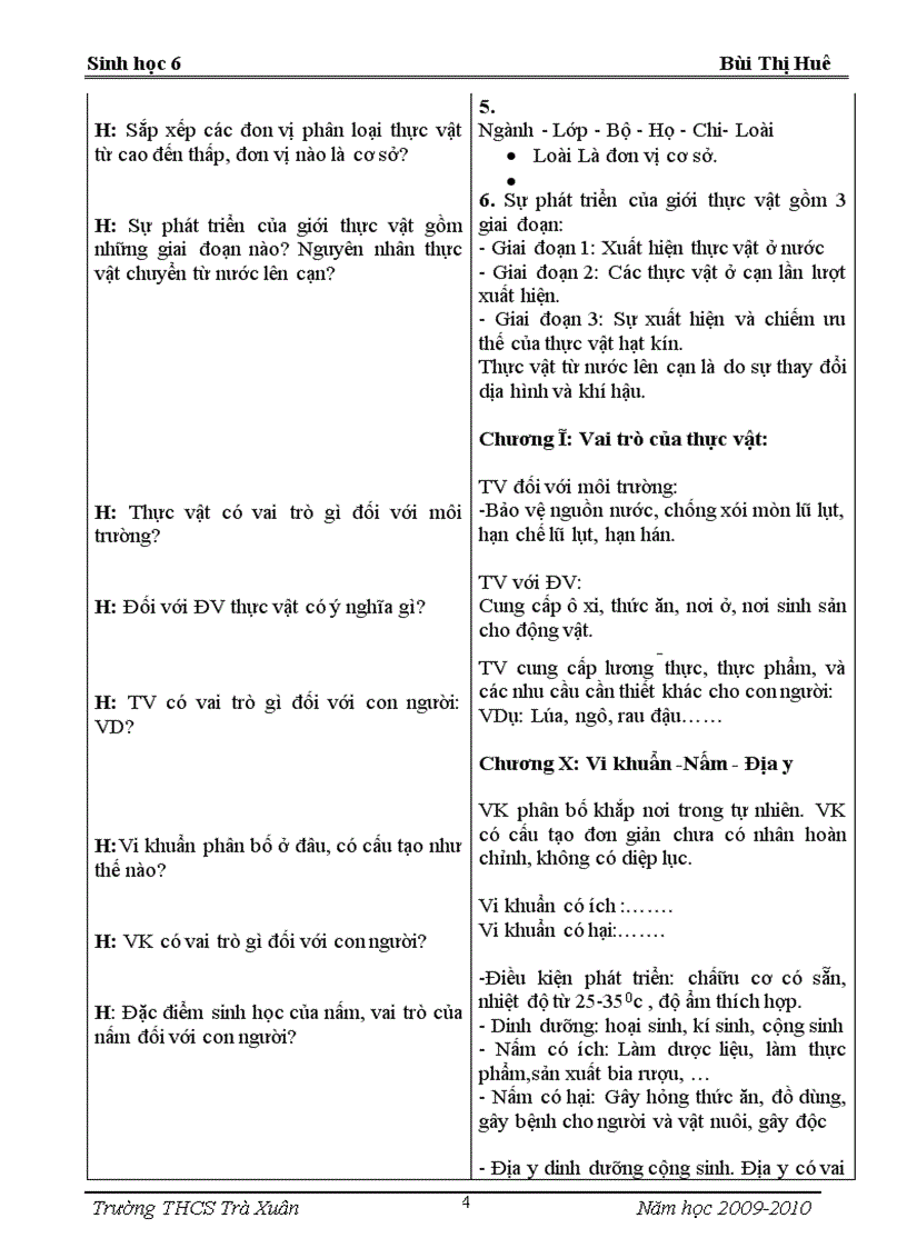 image for page Giao an Sinh 6 tuan 34 35 va ĐKT