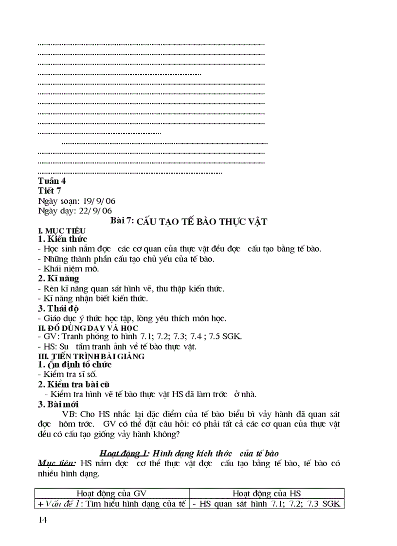 image for page Giao an sinh 6 2cot 70tiet