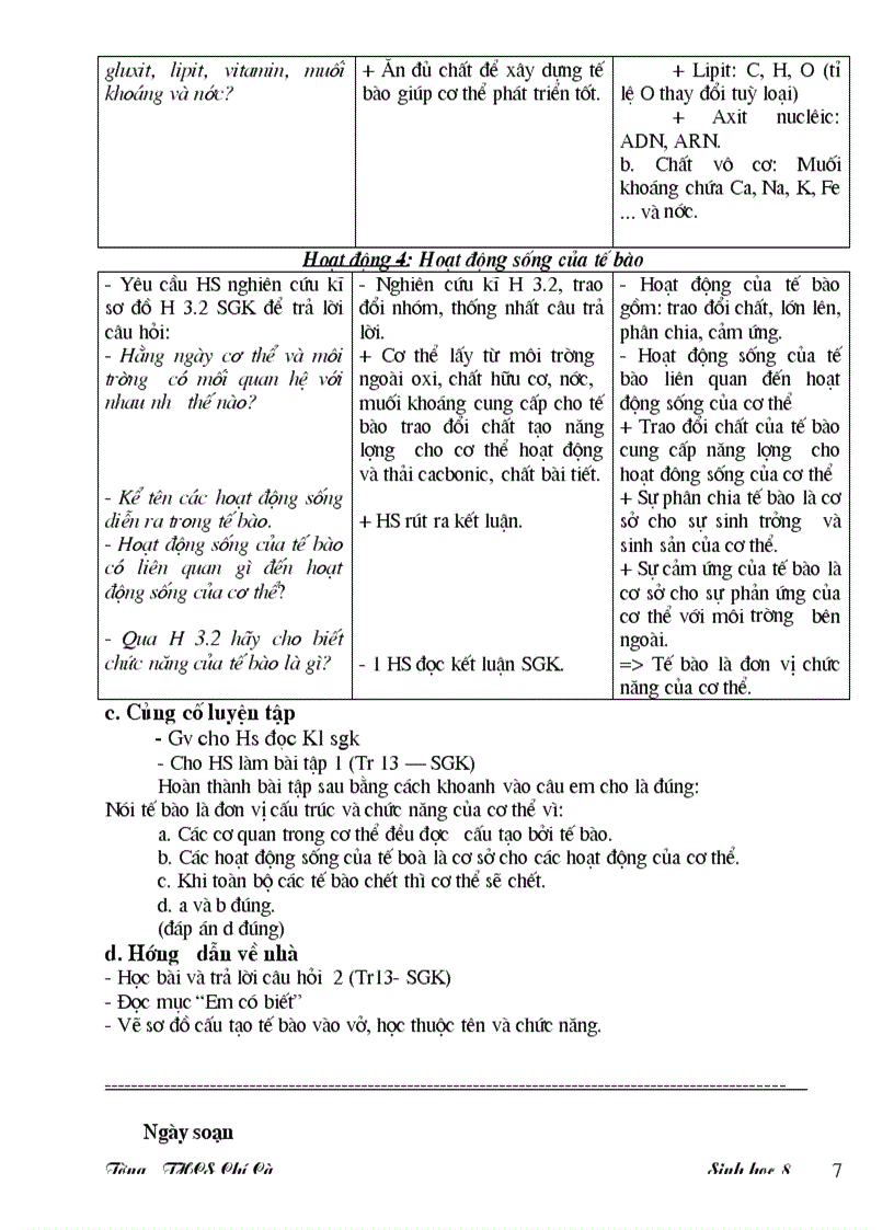 image for page Giao an sinh 8 3 cot theo chuan