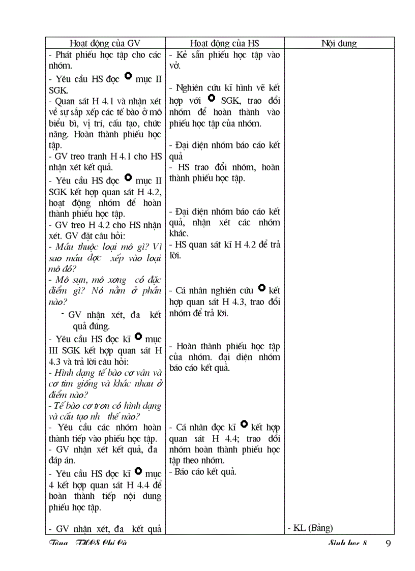 image for page Giao an sinh 8 3 cot theo chuan