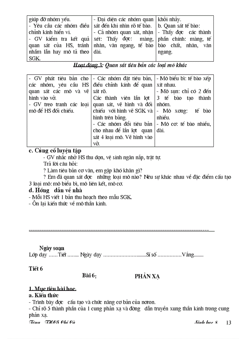 image for page Giao an sinh 8 3 cot theo chuan